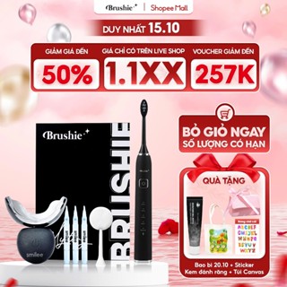 Combo Bàn chải điện Brushie và Kit trắng răng Smilee Extra chăm sóc răng miệng - Hàng Chính Hãng