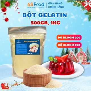 [500gr-1kg] Bột Gelatin Làm Panna Cotta, Kẹo Dẻo,Tàu Hũ Singapore, Pudding, Chè Khúc Bạch 6SFOOD