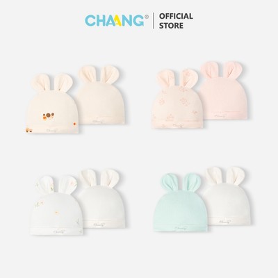 [CHAANG 0-6M] Set 2 chiếc mũ tai Harvest D2 cho bé sơ sinh