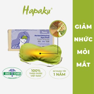 Túi Chườm Mắt Thảo Dược Hapaku Giúp Thư Giãn Ngủ Ngon - Làm Nóng Bằng Lò Vi Sóng
