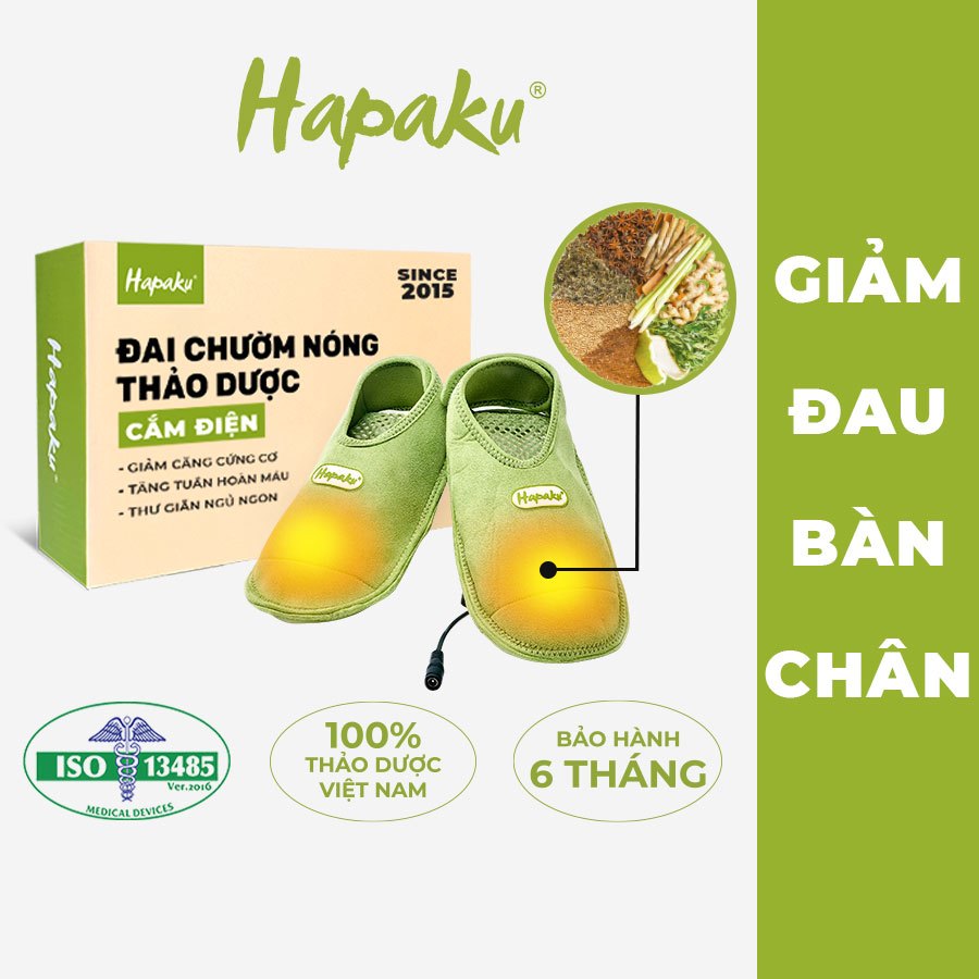  Đai Chườm Thảo Dược Bàn Chân HAPAKU Giảm Nhức Mỏi Tê Bì Bàn Chân Lưu Thông Khí Huyết Máy Massage Chân 