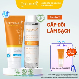 Bộ đôi sữa rửa mặt và tẩy trang ngăn ngừa mụn Decumar THC - DSM02, NTT01