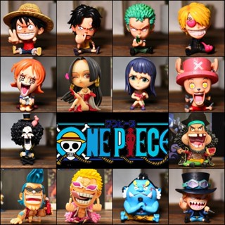  Mô hình One Piece Chibi Luffy Zoro Sanji Ace Sabo Nami Robin Choper Usopp Brook Franky Jinbei Boa Hancok Doflamingo Kuma 