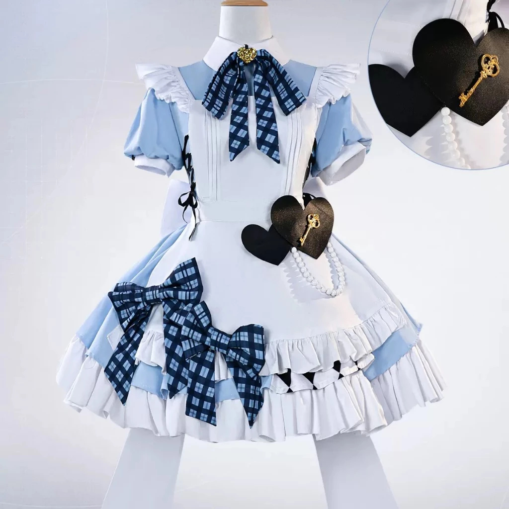 Lovelive μ's Gigo Maid Cosplay Costume Love Live Housekeeper Steward Butler Maid Dress for Waitress 
