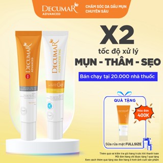 Set 2 gel bôi chấm mụn ngày - đêm Decumar 20gr hỗ trợ giảm mụn, mờ thâm sẹo do mụn - THC03, DCA01