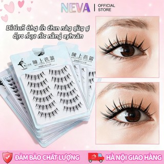  NEVA 5 Cặp Lông Mi Giả Gân Trong Tự Nhiên Mềm Nhẹ Tái Sử Dụng Nhiều Lần Thuỷ Mi Thiên Nhiên 