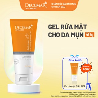 Gel rửa mặt cho da dầu mụn Decumar Advanced làm sạch sâu, cân bằng độ PH, kiểm soát nhờn, ngừa mụn hiệu quả