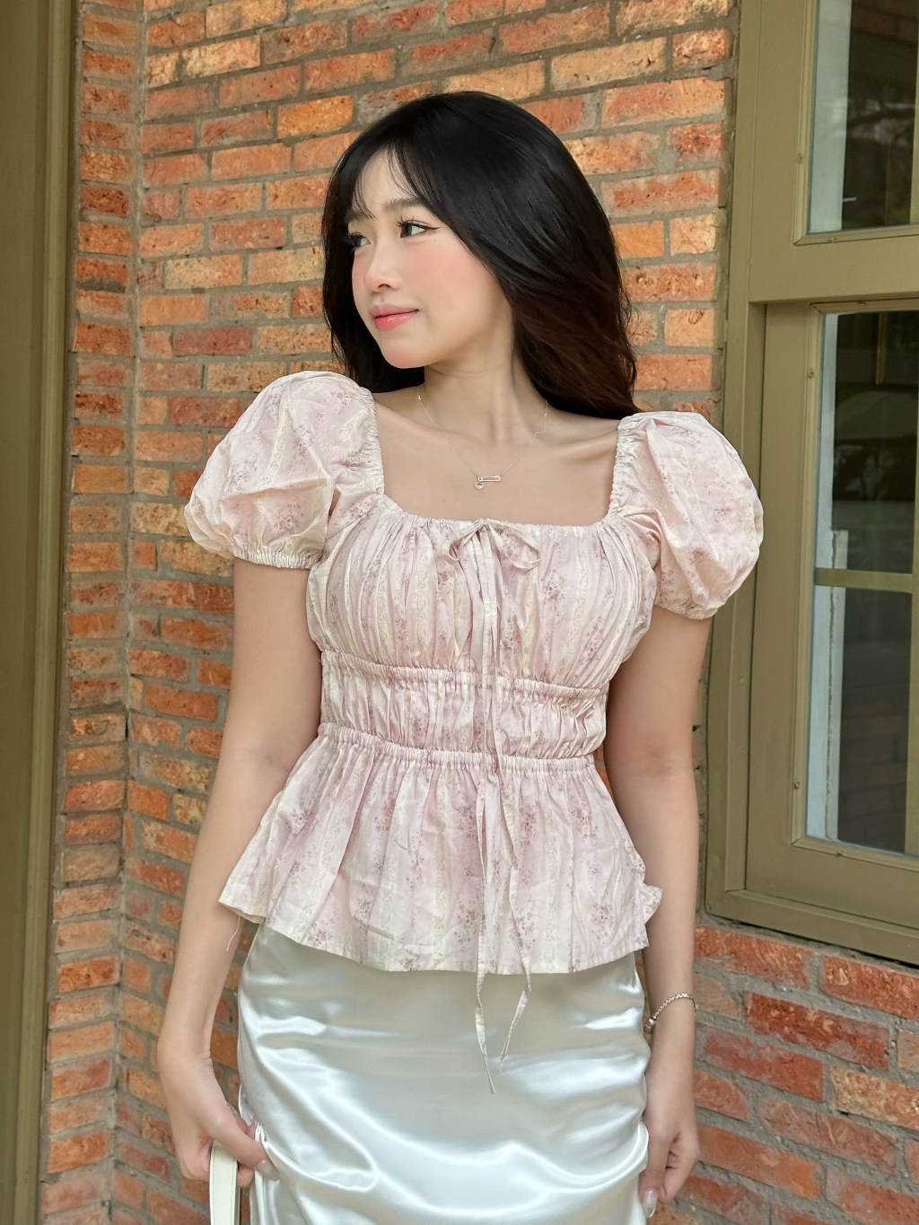 Áo Babydoll Trễ Vai Linen Lưng Chun Kiểu Xinh Tay Phồng Tiểu Thư Công Chúa Mùa Hè Kimee MA287