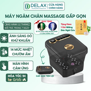 Máy Ngâm Chân Massage DELAX Gấp Gọn, Mát Xa Bấm Huyệt Kèm 24 Bi Lăn Massage Giảm Đau Nhức Tăng Tuần Hoàn Máu BNC02