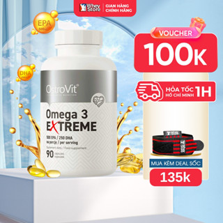  Dầu Cá Hàm Lượng Cao Ostrovit Omega 3 Extreme 90 - 180 viên Chính Hãng 