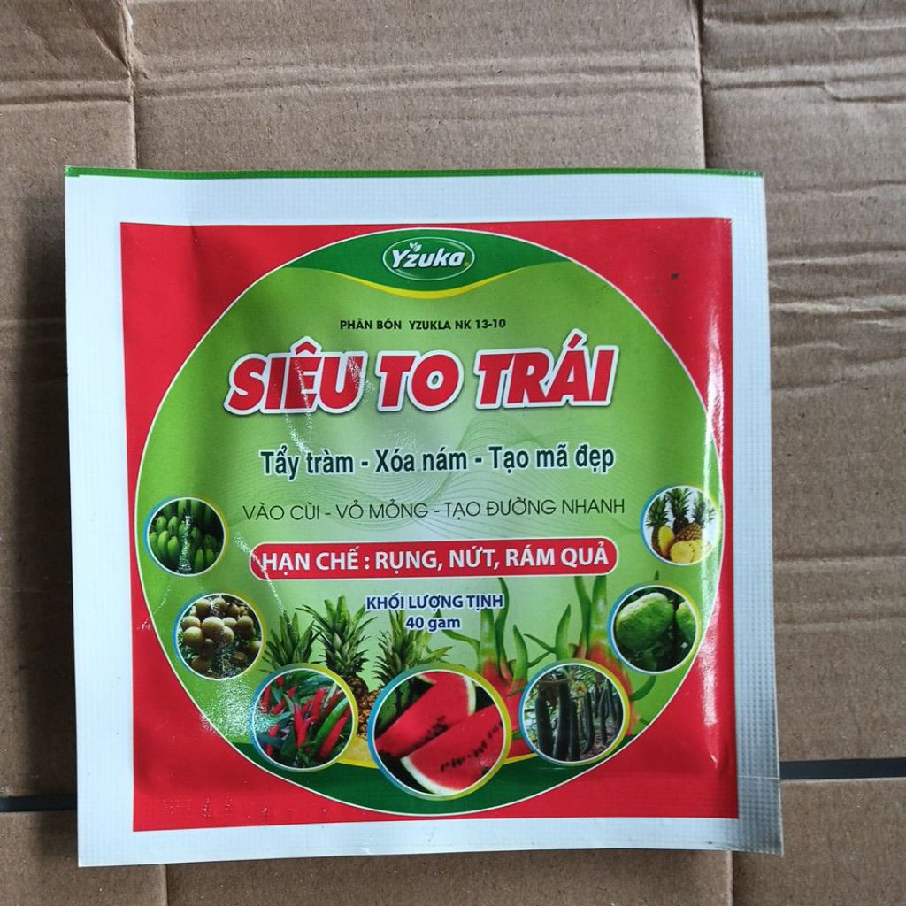 phân pón yzuka NK 13-10 siêi to trái tạo đường tẩy mã đẹp(40g)