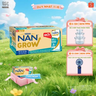 [MUA 1 TẶNG 1] Thùng 24 hộp Sữa bột pha sẵn Nestlé NANGROW 180ml cho bé trên 1 tuổi - Sữa nước từ Thụy Sĩ