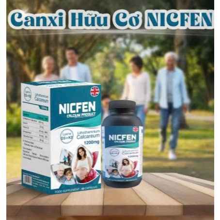 CANXI HỮU CƠ NICFEN - NK ANH BỔ XUNG CANXI CHO BÀ BẦU ,TRẺ EM,NGƯỜI LỚN LOÃNG XƯƠNG.