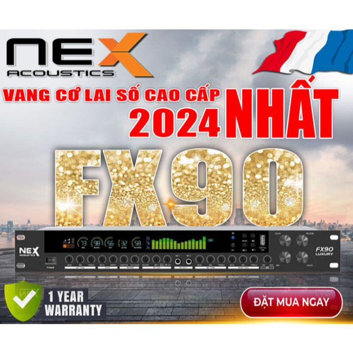 Vang Cơ Lai Số Nex FX80 LUXURY / FX90 LUXURY, Reverb Siêu Sáng,Echo Reverb Bay Bổng,Chống Hú Chống Ồ