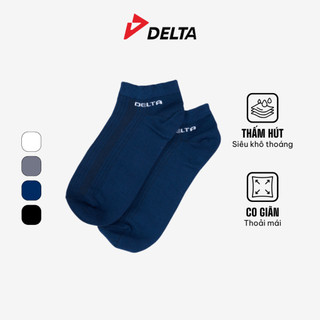 DELTA Vớ Thể Thao Cổ Ngắn Unisex Chất Bamboo Co Giãn 4 Chiều Thoáng Khí Thấm Hút Chạy Bộ SO008U0