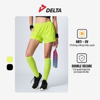 DELTA Quần Short Thể Thao Chạy Bộ Gym, Racquet Sports Nữ Vải ANTI – UV Chống Tia UV Co Giãn SH104W1