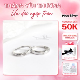 Nhẫn đôi bạc nam nữ Miuu Silver, nhẫn cặp nam nữ đơn giản, xinh xắn Everlasting
