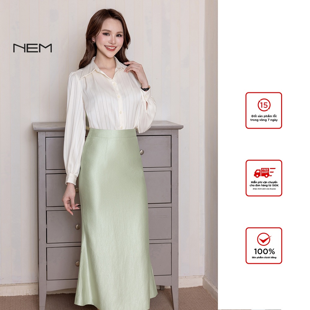 [ Chính Hãng ] Áo sơ mi nữ thiết kế cao cấp NEM Fashion 62372 giá tốt