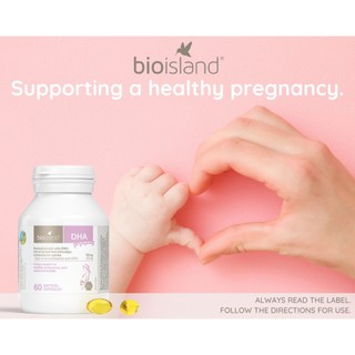 Bio Island DHA Cho Bà Bầu healthy care beautimax8 cho từ 10 tuần tuổi trong bụng mẹ 60 viên
