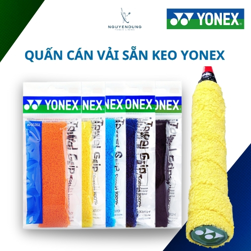 Quấn cán vải Yonex sẵn keo dán, thấm hút mồ hôi chống trượt tay cầm dễ tái sử dụng AC402EX