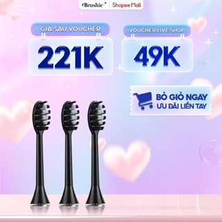 [GIÁ 223K TẠI LIVE SHOP] Set 3 đầu bàn chải thay thế của bàn chải điện Brushie siêu tiết kiệm
