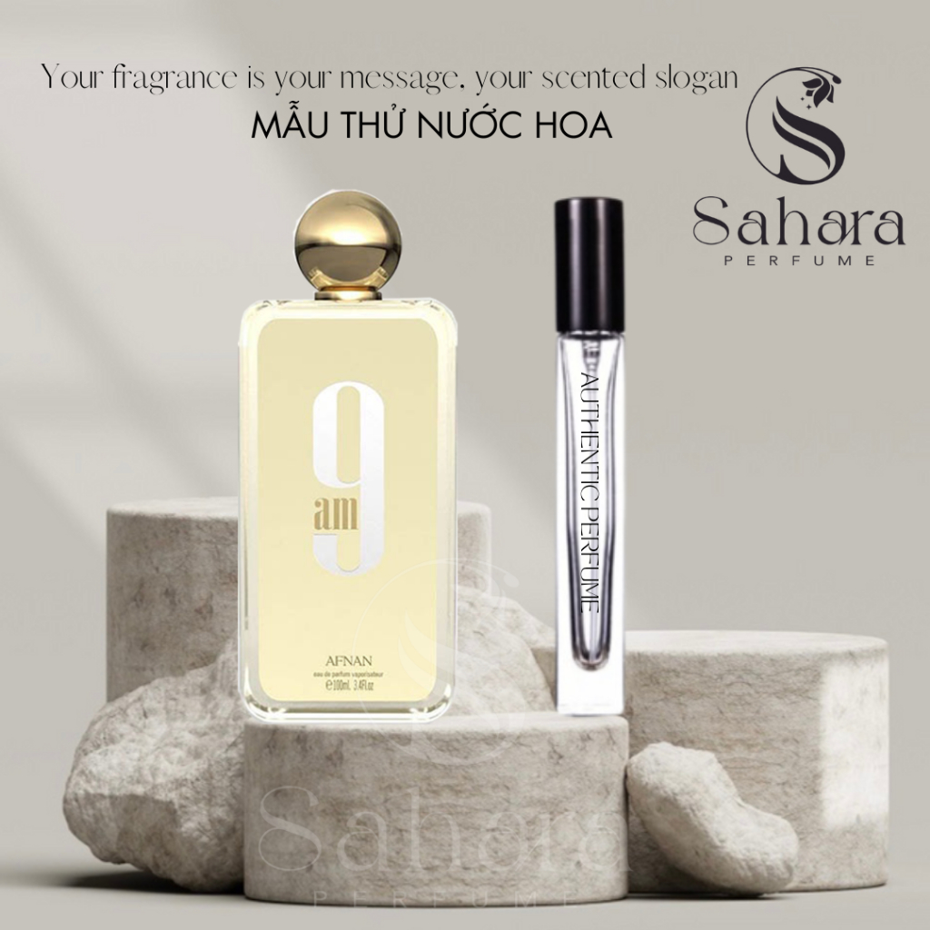 9AM EDP 10ml | Nước hoa unisex Afnan cho mùa hè tươi mát | Sahara Perfume