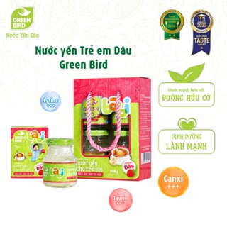  Lốc 4 Hũ Nước Yến Cho Trẻ Em Green Bird Babi Hương Dâu Bổ Sung Dinh Dưỡng 72g 