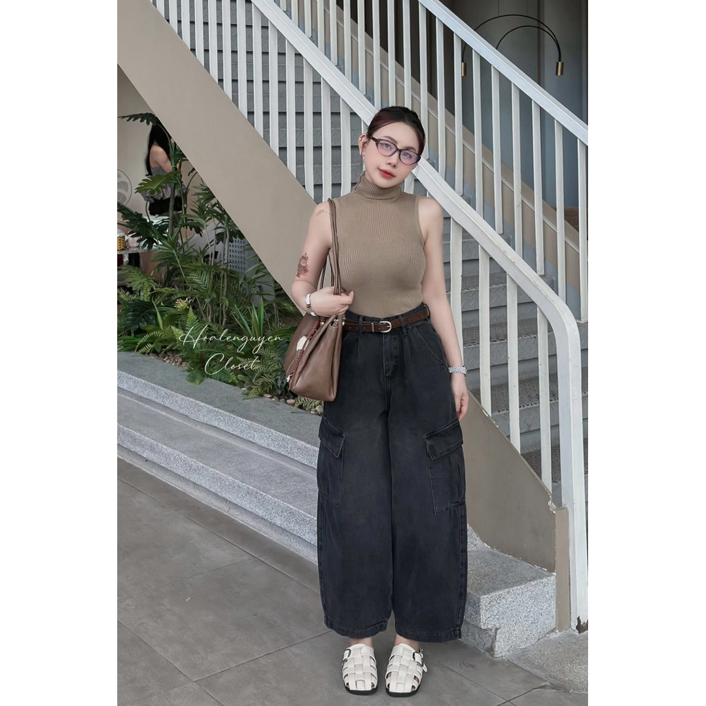 Quần baggy túi hộp dài 90cm