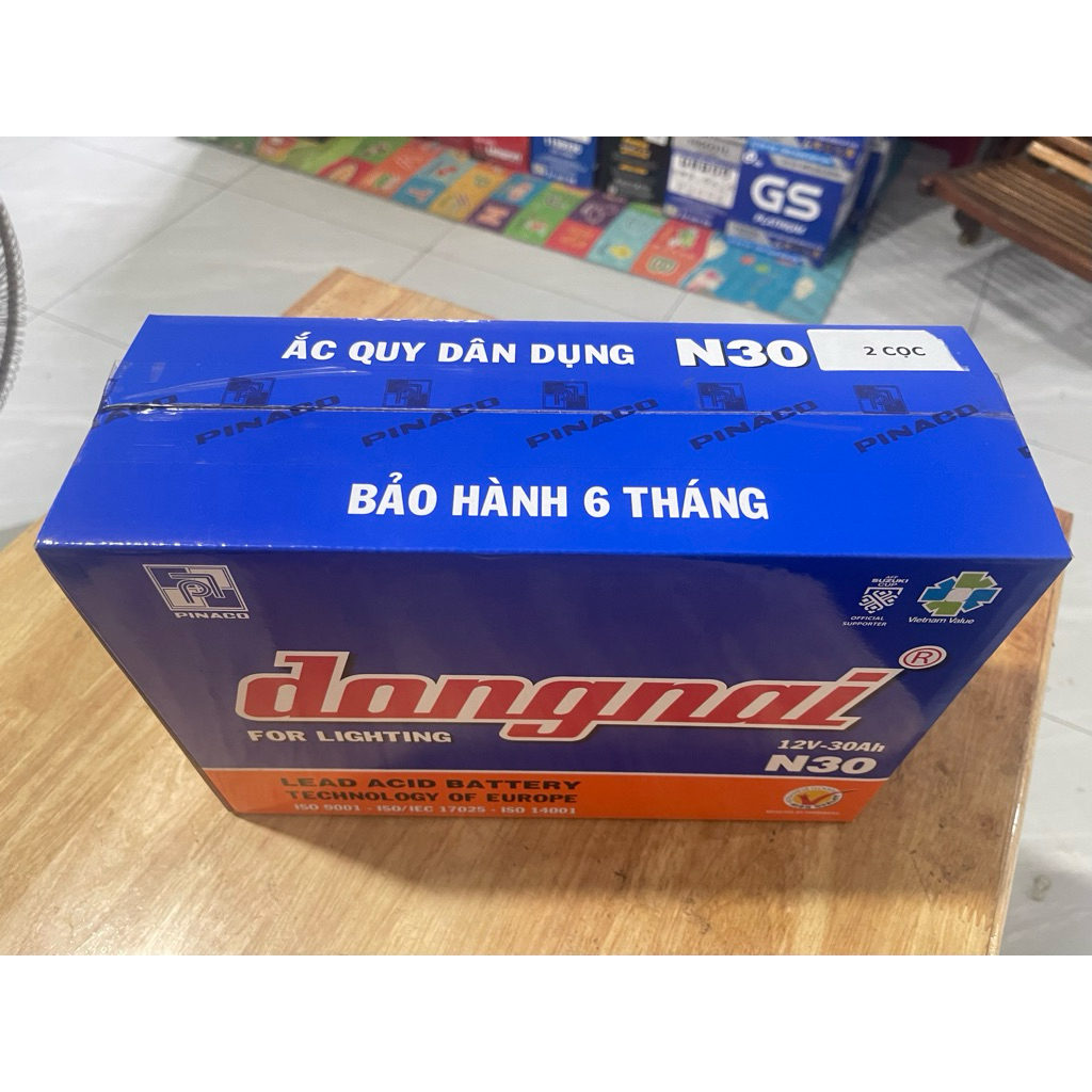 Ắc quy Dân dụng Đồng Nai N30 - 12V - 30Ah (2 Cọc)