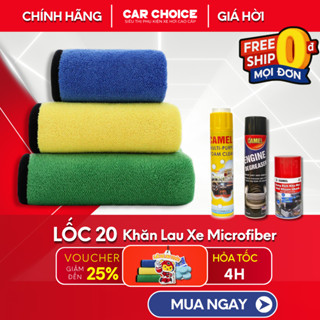 Khăn Lau Xe Ô Tô MICROFIBER 2 Lớp Chuyên Dụng Lau Kính Và Nội Thất Sợi Vải Mềm Mại Siêu Thấm Hút Không Để Lại Vết Trầy
