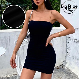 [ BIGSIZE TRÊN 55KG ] ĐẦM BODY 2 DÂY BÚN co giãn 4 chiều bigsize nữ