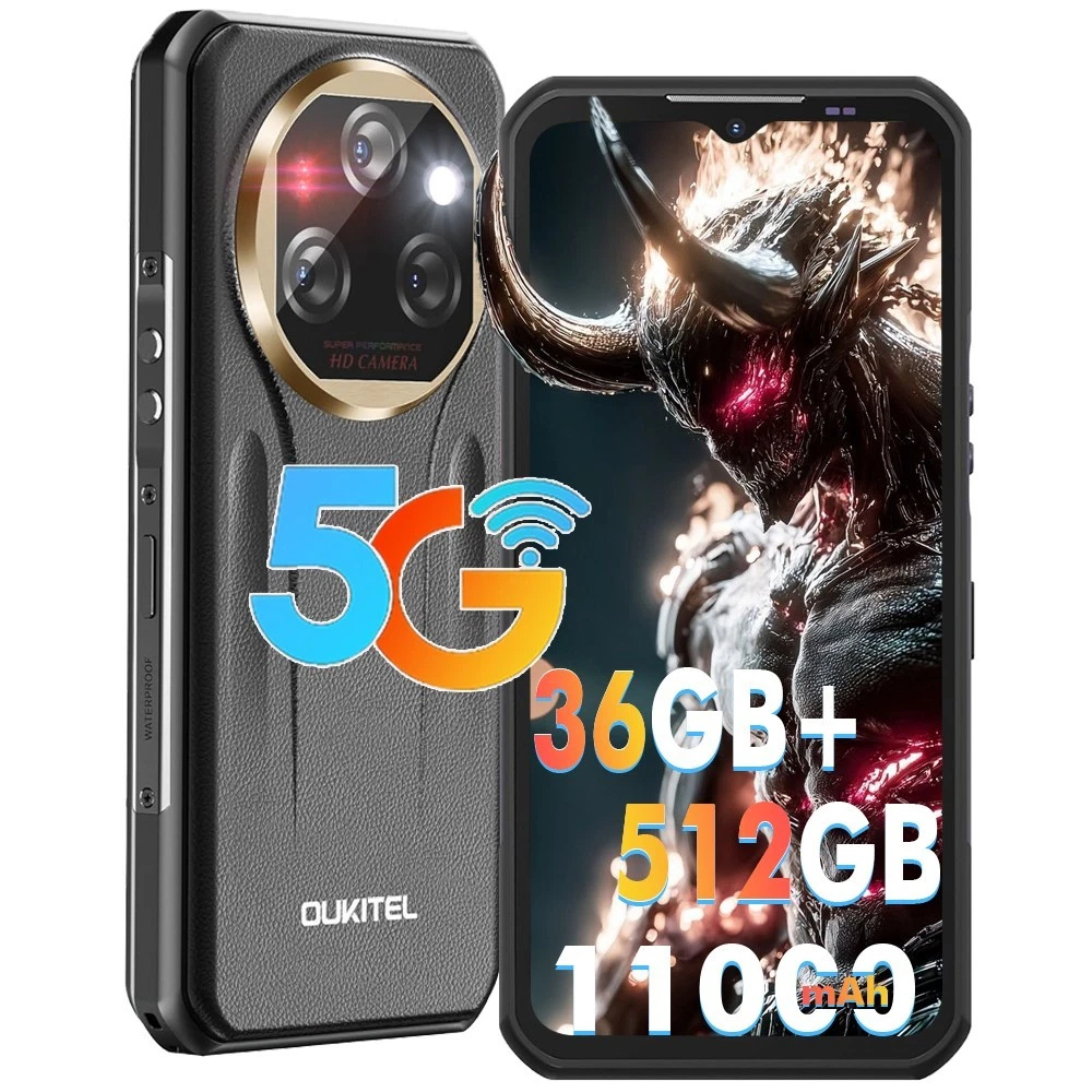 OUKITEL WP39 PRO 5G siêu bền 36GB + 512GB / 2TB, Pin 11000mAh (33w), Màn hình 6,6'' FHD +, Camera 64