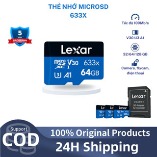 Thẻ Nhớ CHÍNH HÃNG MicroSDXC Lexar 633x 32GB/64GB/128GB/256GB class 10, A1, tốc độ đọc up 100Mbp/s
