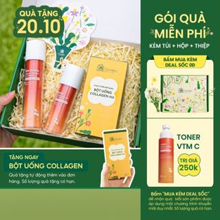 Bộ đôi dưỡng sáng da mờ thâm nám tàn nhang Vitamin C chiết xuất Sơ-ri Cỏ Mềm - Quà Tặng Người Yêu Mẹ Cô Giáo 20/10