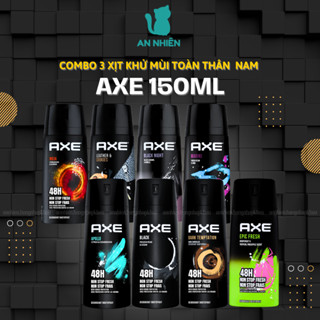 Combo 3 chai xịt nước hoa khử mùi toàn thân nam AXE 150ml