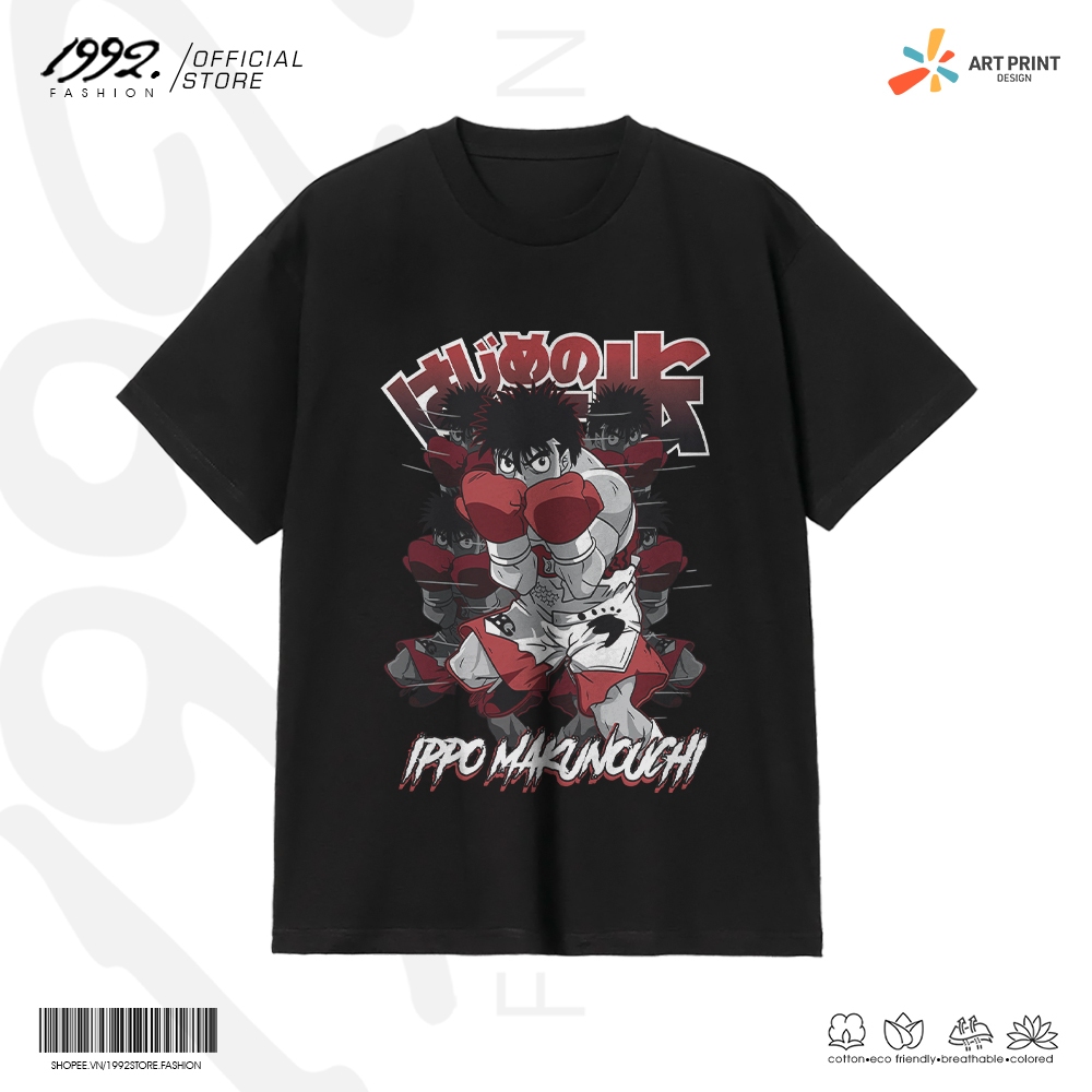 Áo thun Unisex Hajime No Ippo Digital Art Art Cotton 100% ngắn tay