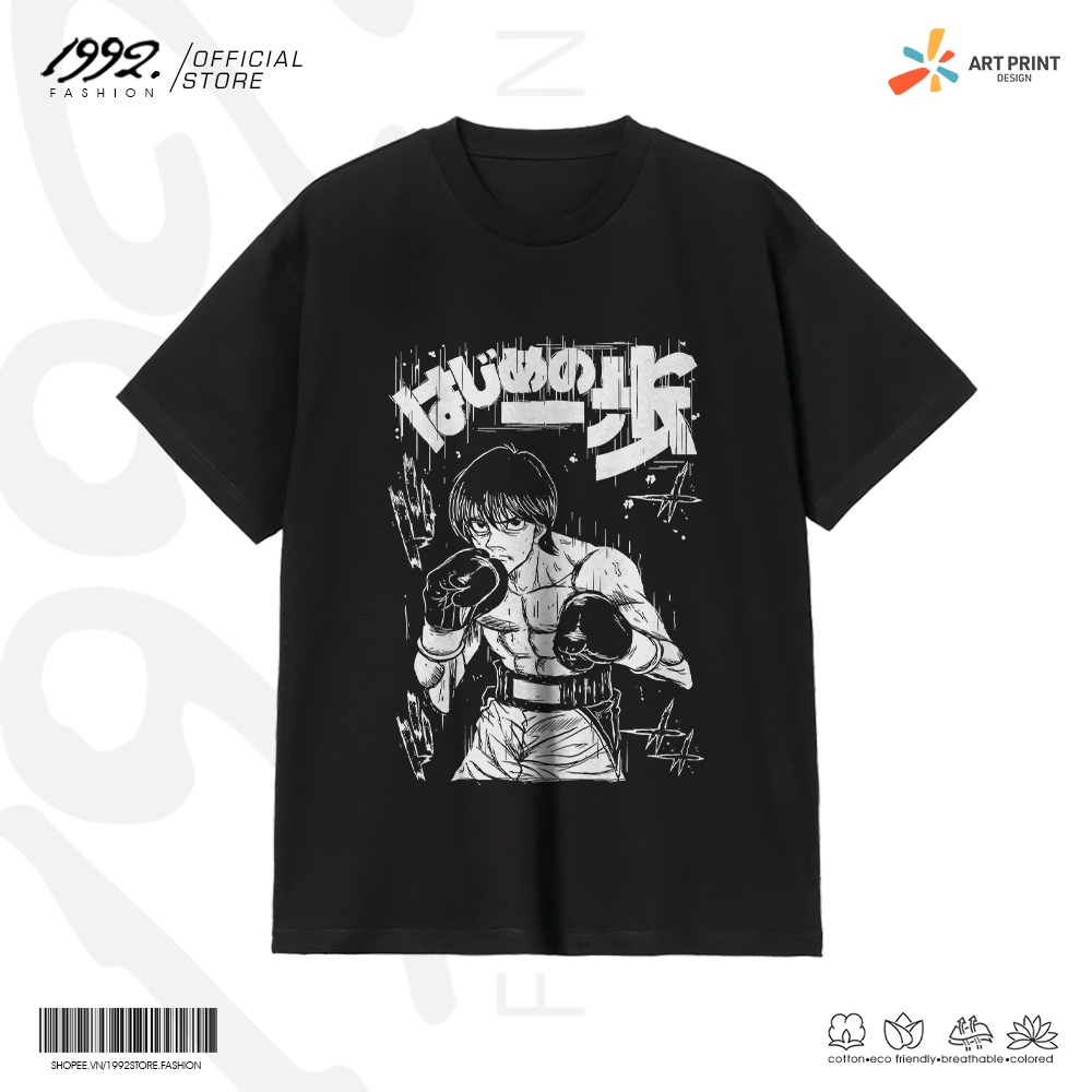 Áo thun Unisex Hajime No Ippo Ichiro Art Cotton 100% ngắn tay
