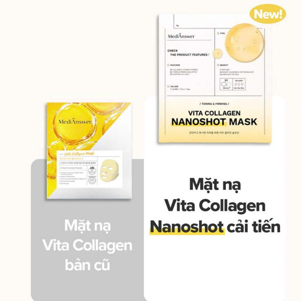Mặt nạ thạch MEDIANSWER VITA COLLAGEN NANOSHOT MASK -  LAMII BEAUTY