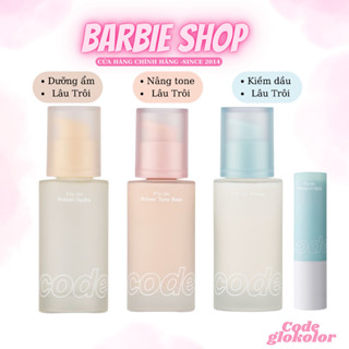   Tem LG  Kem Lót Code Glokolor Kiềm Dầu Nâng Tông Da Fix-On Primer 30ml 