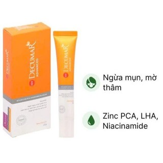 Gel  Decumar Advanced hỗ trợ ngừa mụn, mờ thâm, tái tạo da, dưỡng sáng da, mờ sẹo 20g