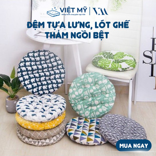 Đệm ngồi bệt tròn vuông, thảm ngồi bệt, gối lót ghế văn phòng, ngồi bàn trà Việt Mỹ
