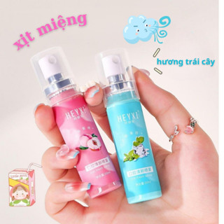 Xịt Thơm Miệng Hương Trái Cây HEYXI Loại Bỏ Hơi Thở Có Mùi, Chai Xịt Thơm Miệng Hương Thơm Mát