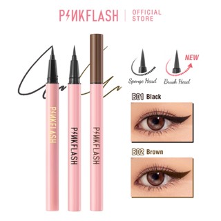 Bút kẻ mắt Pinkflash dạng lỏng nhanh khô màu đen màu nâu chất lì chống nước lâu trôi  0.6g