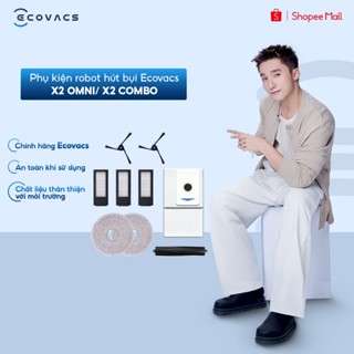 Phụ kiện robot hút bụi Ecovacs X2 Omni/ X2 Combo | Phụ kiện X2 Omni chính hãng | Chổi chính | Giẻ lau | Mô-đun khử trùng