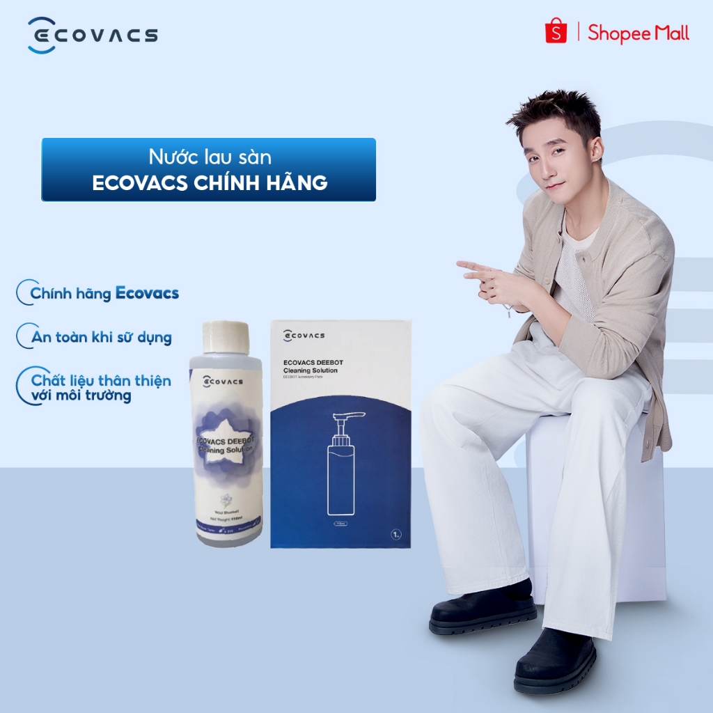 [Mua 4 nls 110ml tặng 1 nls 110ml] Nước lau sàn Ecovacs chính hãng - Nước lau sàn chuyên dụng cho robot