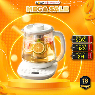 Bình Máy Pha Trà Đa Năng BEAR YSH-D15V9, 1.5L, 800W, Ấm Đun Siêu Tốc/Luộc Trứng/Giữ Nhiệt, BH 18 TH