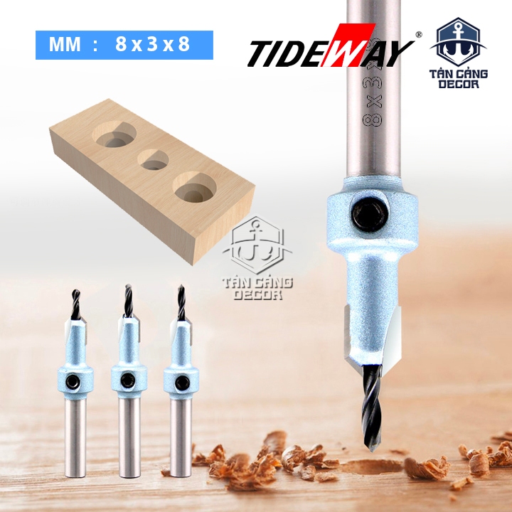 Mũi Khoan Mồi Âm Vít Tideway 3 x 8 mm