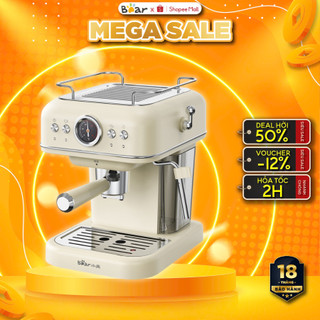  Máy pha cà phê espresso tự động Bear KFJ-E12R5 1.2L Áp suất 20 BAR ,950W Tạo bọt sữa BH 18 Tháng 