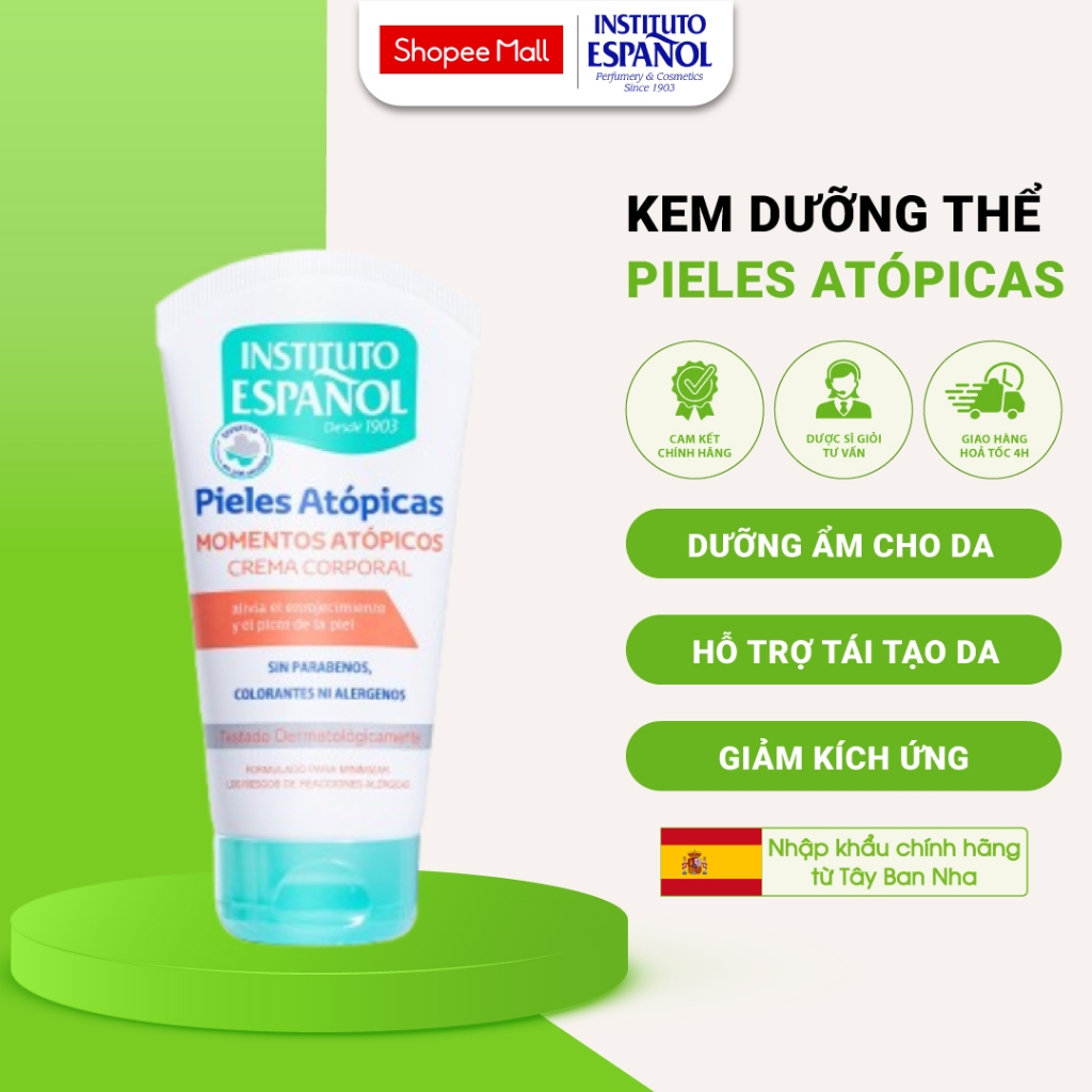 Kem Dưỡng Thể Instituto Espanol Pieles Atopic Cream 150ml Dành Cho Da Khô, Da Nhạy Cảm, Da Dị Ứng