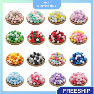 SỈ Túi hạt Pom Pom màu pastel trang trí cây thông hoa lá trang trí nhà cửa